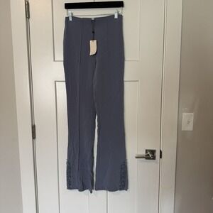 Cinq à Sept Kayden Beaded Flare Pants NEW Slate Blue Women's Size 2 $465 NWT